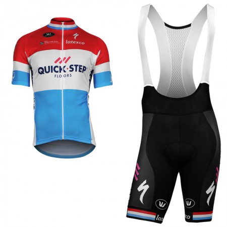 Tenue Cycliste et Cuissard à Bretelles 2018 Quick-Step Floors Championnats du Luxembourg